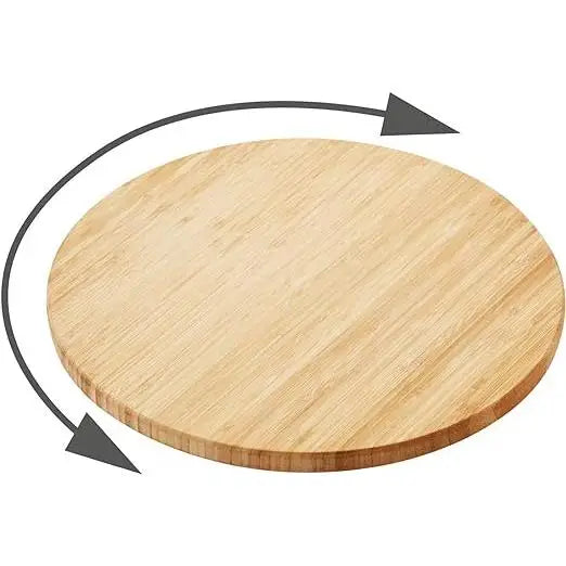 Rotating Bamboo Serving Tray