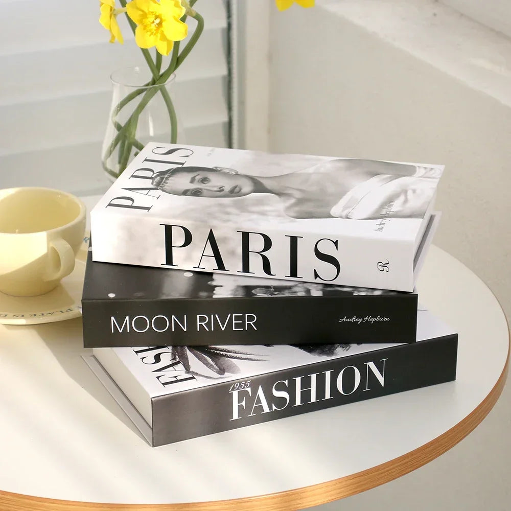 Luxury Decorative Fashion  Books (Set of 3)